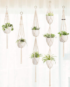 5 Pack Different Designs Handmade Indoor Wall Hanging Planter