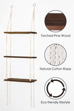 Load image into Gallery viewer, Macrame 3 Tier Shelf Hanging Shelves