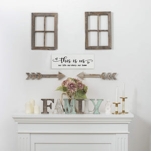 White Printed Farmhouse Wall Sign For Living Room Bedroom Entryway