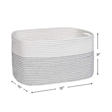Load image into Gallery viewer, Cotton Rope Storage Basket Rectangle Storage Bin