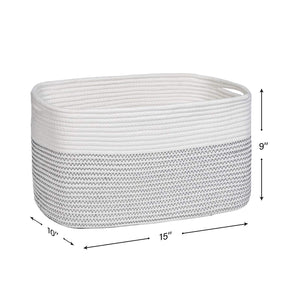 Cotton Rope Storage Basket Rectangle Storage Bin