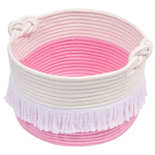 Load image into Gallery viewer, Small Pink Decorative Woven Basket