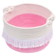 Load image into Gallery viewer, Small Pink Decorative Woven Basket