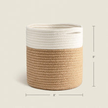 Load image into Gallery viewer, Jute Rope Plant Basket Small Woven Storage Basket