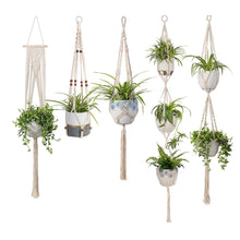 Load image into Gallery viewer, 5 Pcs Cotton Rope Hanging Plant Hangers