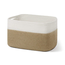 Load image into Gallery viewer, Jute Rectangle Storage Bin Woven Basket
