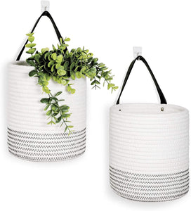 2pack Small Rope Hanging Basket - 7.87" x 7"
