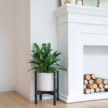 Load image into Gallery viewer, Mid Century Plant Stand, Flower Pot Wood Indoor Planter Holder
