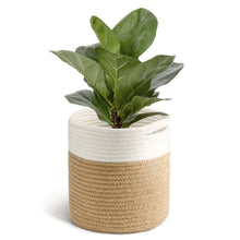 Load image into Gallery viewer, Jute Rope Plant Basket Small Woven Storage Basket