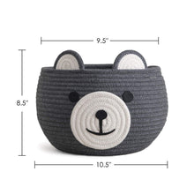 Load image into Gallery viewer, Cute Bear Round Basket