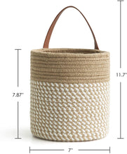 Load image into Gallery viewer, 2pack Small Cotton Rope Hanging Basket 7.87&quot; x 7&quot;