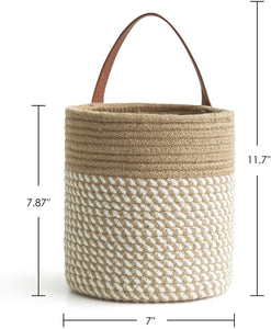 2pack Small Cotton Rope Hanging Basket 7.87" x 7"