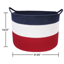 Load image into Gallery viewer, Rope Woven Laundry Basket with Handles for Clothes Hamper