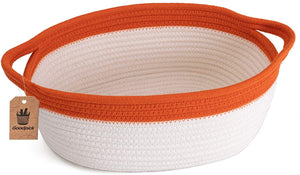Small  Orange Woven Basket Oval Candy Color Design