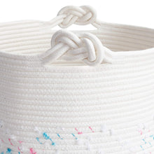 Load image into Gallery viewer, Cotton Rope Basket with Handle Storage Bins 15&#39;&#39; × 15&#39;&#39; × 14.2&#39;&#39;