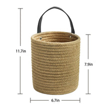 Load image into Gallery viewer, Small Jute Rope Hanging Basket Size