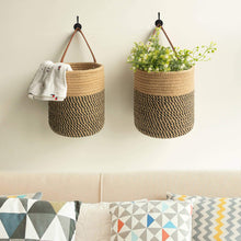 Load image into Gallery viewer, 2 Pack Jute Rope Hanging Baskets