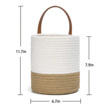 Load image into Gallery viewer, 2 Pack Jute Rope Hanging Woven Baskets