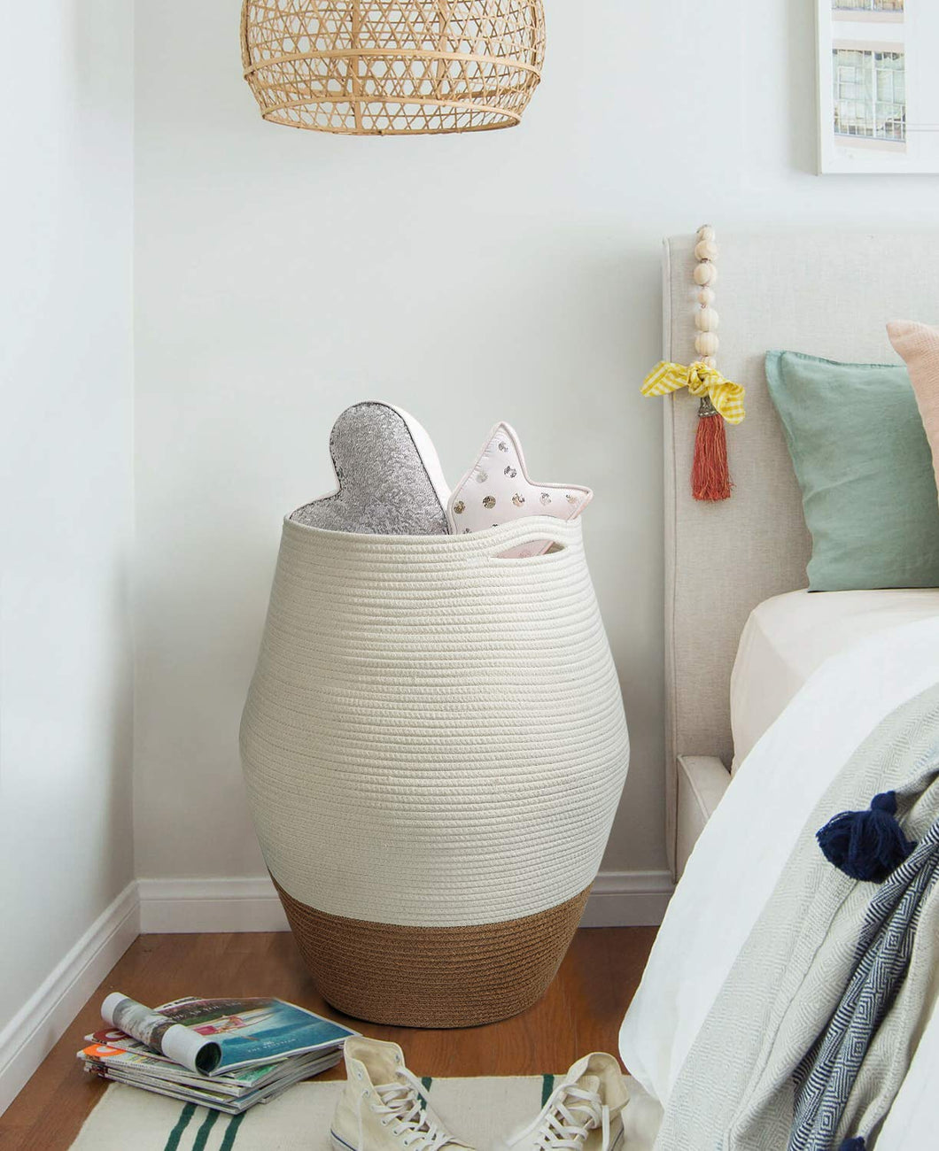 Tall Wicker Hamper Laundry Basket