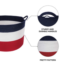 Load image into Gallery viewer, Rope Woven Laundry Basket with Handles for Clothes Hamper
