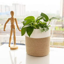Load image into Gallery viewer, Jute Rope Plant Basket Small Woven Storage Basket