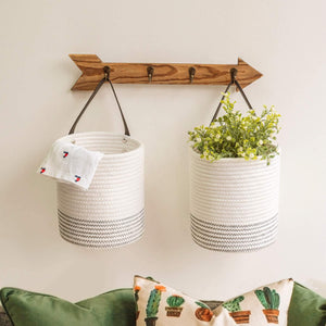 2pack Small Rope Hanging Basket - 7.87" x 7"