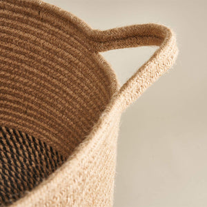 Large Jute Rope Basket Tall Laundry Basket Hamper