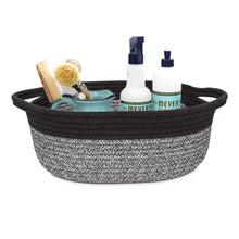 Load image into Gallery viewer, Cute Brown-White Rope Basket with Handles