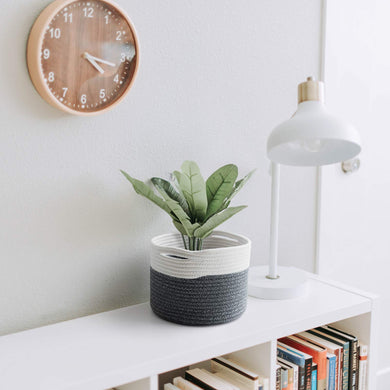 Small Grey Cotton Rope Basket