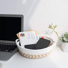 Load image into Gallery viewer, 2 Pack Small Cotton Rope Woven Baskets