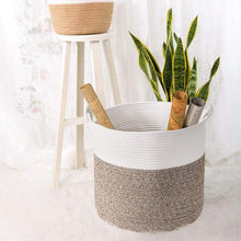 Load image into Gallery viewer, Nursery Basket Soft Storage Bins-Natural Woven Basket
