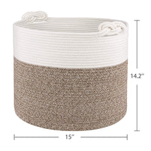 Load image into Gallery viewer, Nursery Basket Soft Storage Bins-Natural Woven Basket