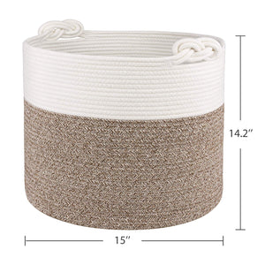 Nursery Basket Soft Storage Bins-Natural Woven Basket