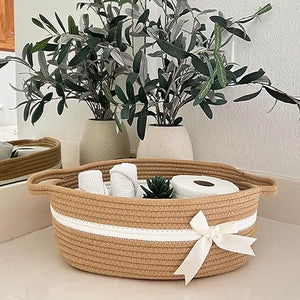 Goodpick Bow-knot Small Woven Rope Gift Basket