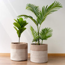 Load image into Gallery viewer, 2Pcs Rope Plant Basket 12 inches Woven Basket