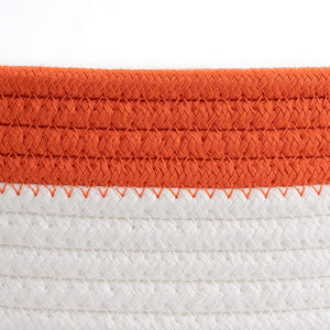 Small  Orange Woven Basket Oval Candy Color Design