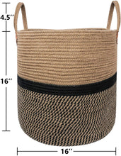 Load image into Gallery viewer, Extra Large Jute Basket Woven Storage Basket with Handles