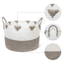 Load image into Gallery viewer, Large Cotton Rope Woven Basket with Handles