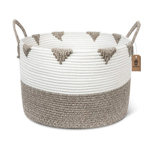 Load image into Gallery viewer, Large Cotton Rope Woven Basket with Handles