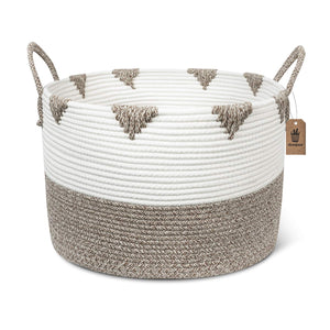 Large Cotton Rope Woven Basket with Handles