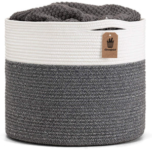 Gray Large Cotton Rope Basket