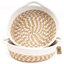 Load image into Gallery viewer, 2 Pack Small Cotton Rope Woven Baskets