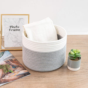 Closet Storage Bins Cute Basket Grey