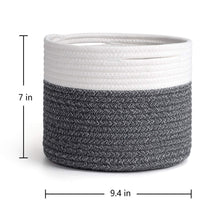Load image into Gallery viewer, Small Grey Cotton Rope Basket