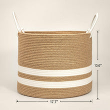 Load image into Gallery viewer, Natural Laundry Basket Toy Towels Blanket Basket