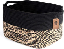 Load image into Gallery viewer, Mix Black Woven Storage Basket for Shelves