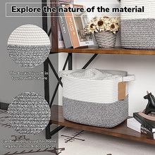 Load image into Gallery viewer, Goodpick Light Grey Woven Storage Square Basket