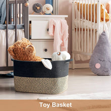 Load image into Gallery viewer, Mix Black Woven Storage Basket for Shelves 13&#39;&#39;x9.8&#39;&#39;x9&#39;&#39;