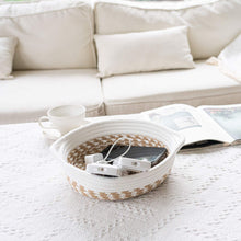 Load image into Gallery viewer, 2 Pack Small Cotton Rope Woven Baskets