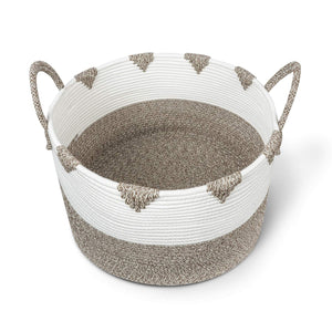 Large Cotton Rope Woven Basket with Handles